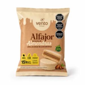 VENTO ALFAJOR CHOCOLATE BLANCO C/DULCE DE LECHE S/AZUCAR